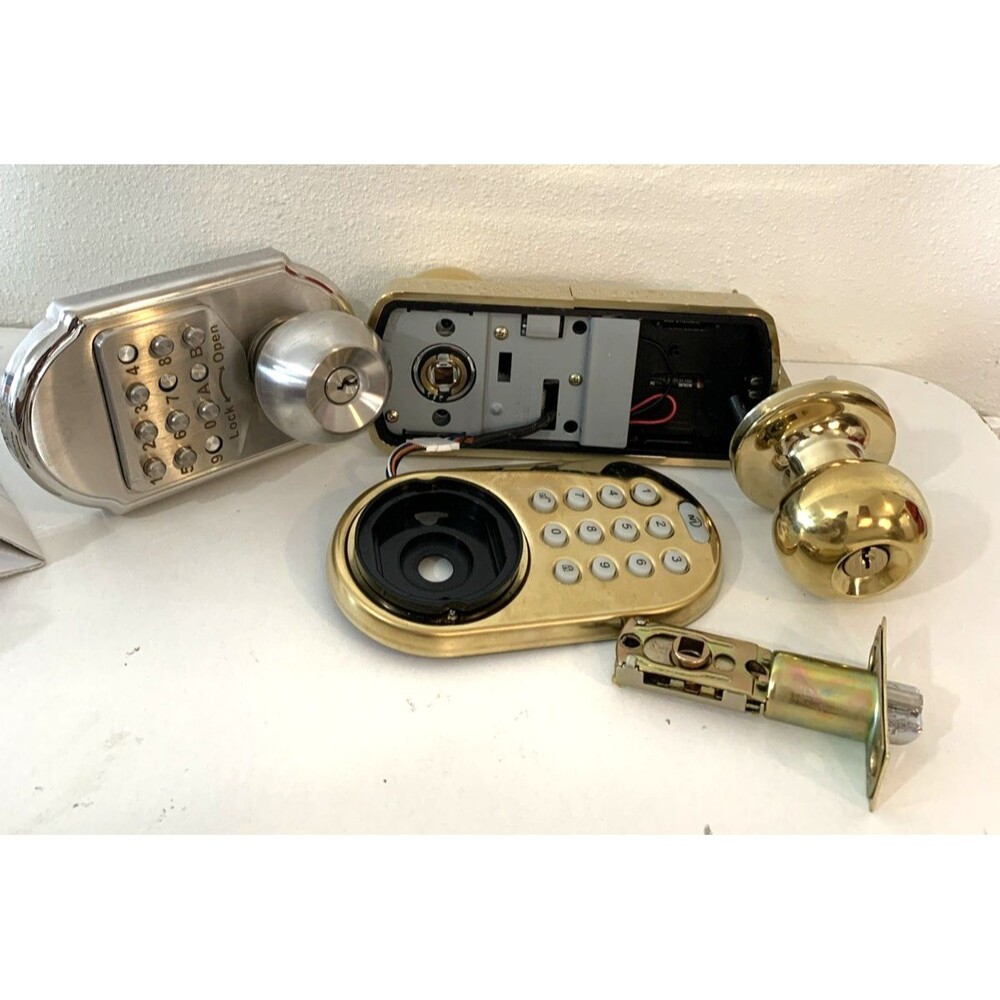 Parts for Two Kwikset Numeric Door Locks One Gold Tone One Silver (See Notes)